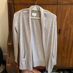 Wilfred Aritzia Light Gray Open Cardigan